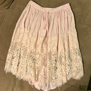 Free people intimately pink lace shorts